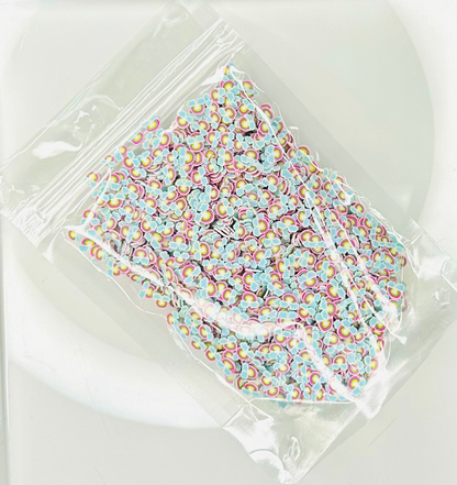 Rainbow Clouds! - Polymer Clay Slices image 1