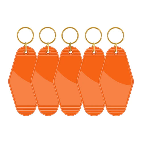 Orange - Teckwrap Motel Keychain Blank image 0