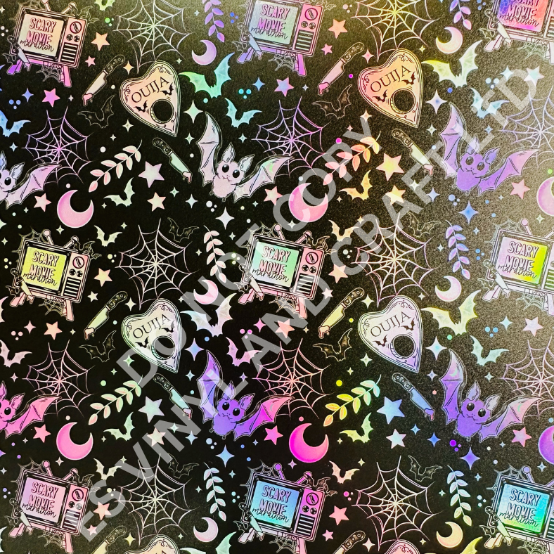 UV Printed Holographic Teckwrap Permanent Vinyl - A4 or 12" x 12" Sheet image 3