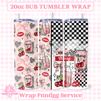 Very Cherry - Full 20oz Tumbler Sublimation Print image 0