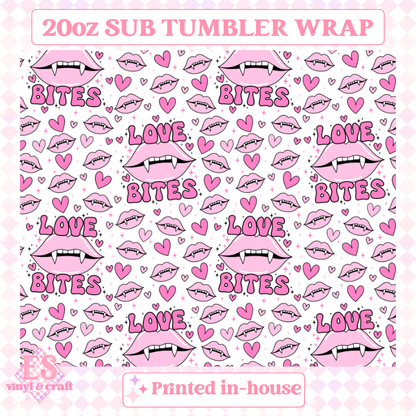 Love Bites - Full 20oz Tumbler Sublimation Print image 1