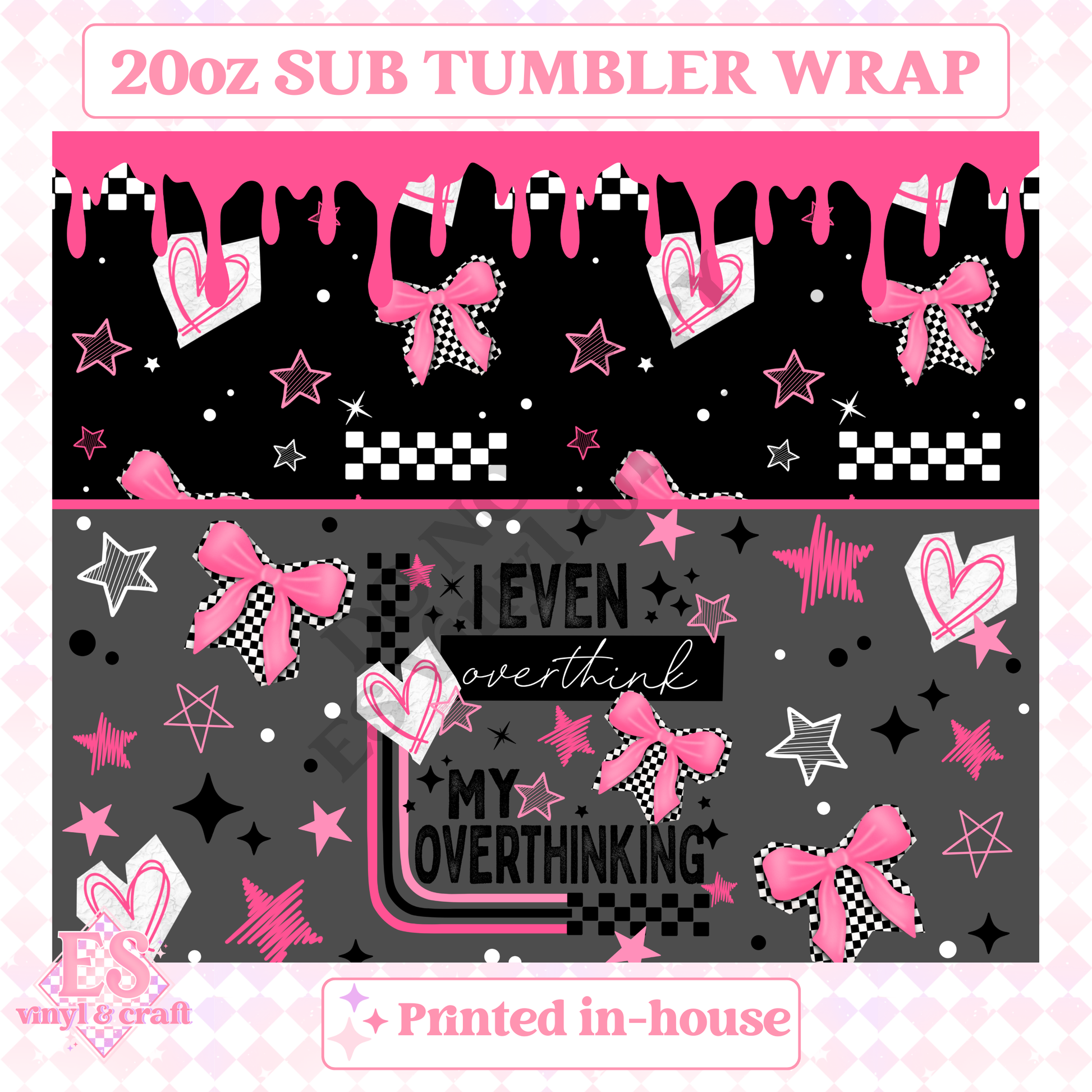 Onerthinking - Full 20oz Tumbler Sublimation Print image 1