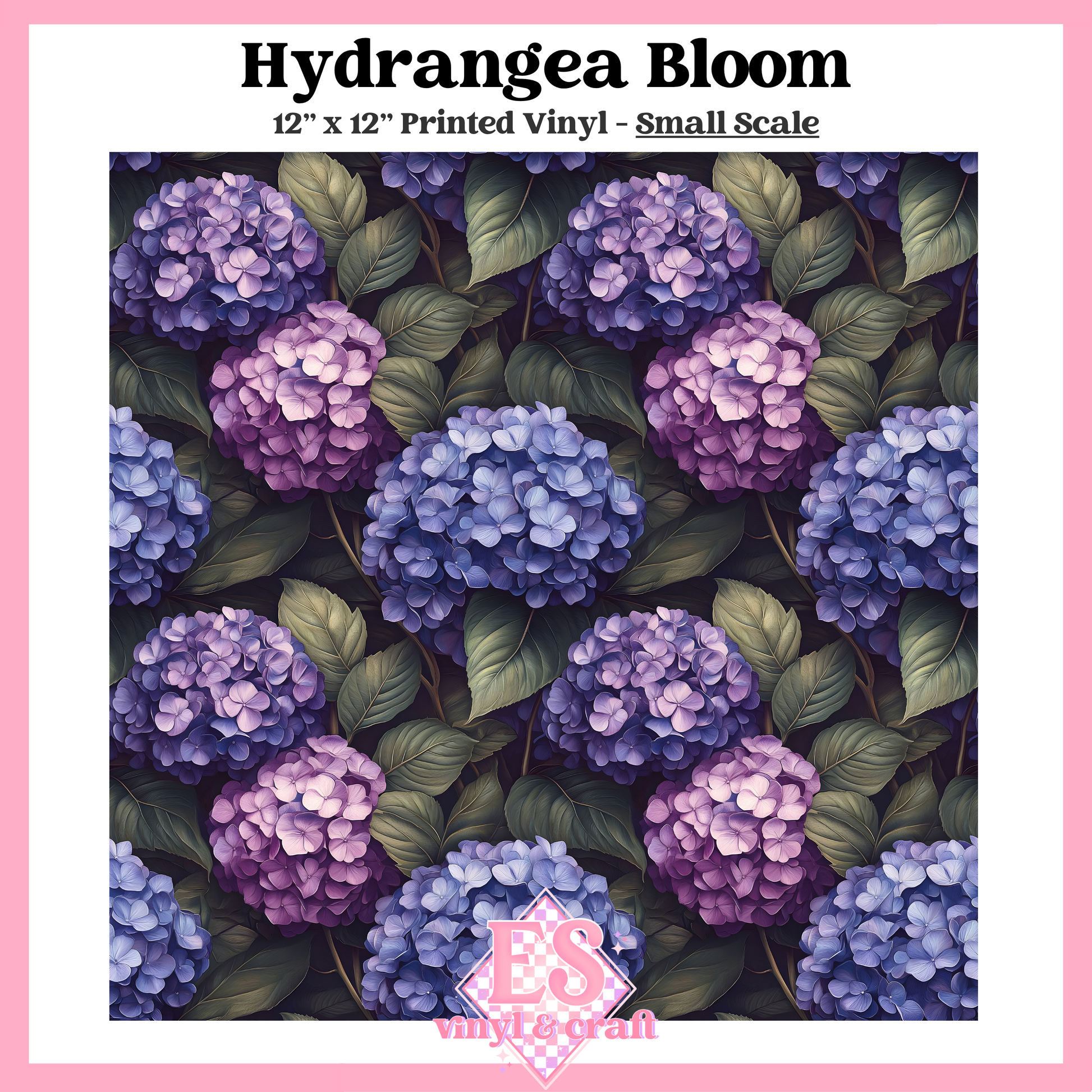 Hydrangea Bloom - Small or Large Scale Options - 12" x 12" Sheet image 1