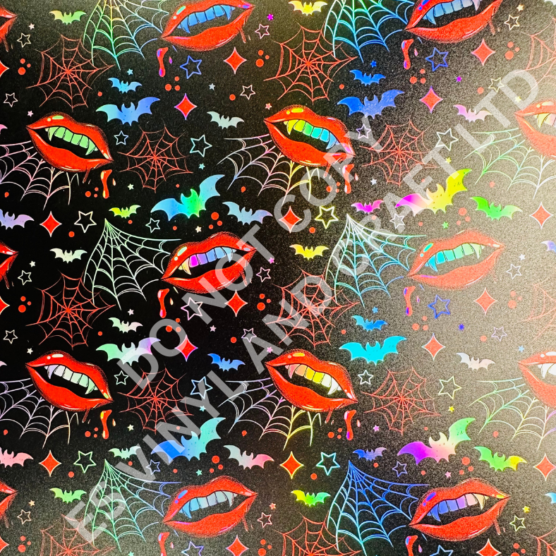 UV Printed Holographic Teckwrap Permanent Vinyl - A4 or 12" x 12" Sheet image 4