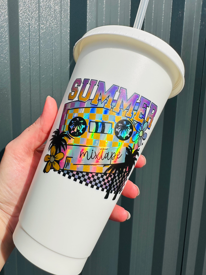 Holographic Decals Printed on Teckwrap Holographic Rainbow Silver image 2