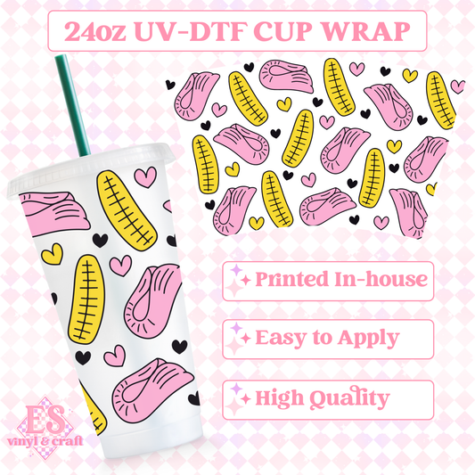 Shrimp and Banana - UVDTF 24oz Cold Cup Wrap image 0
