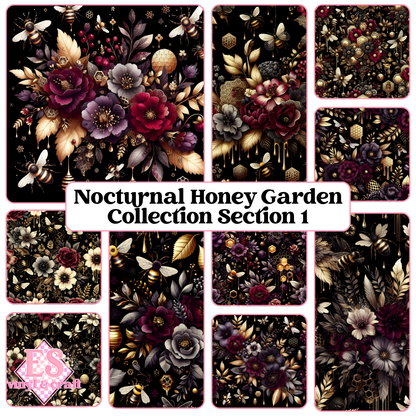 Nocturnal Honey Garden Collection - Section 1 - 12" x 12" Sheet image 0