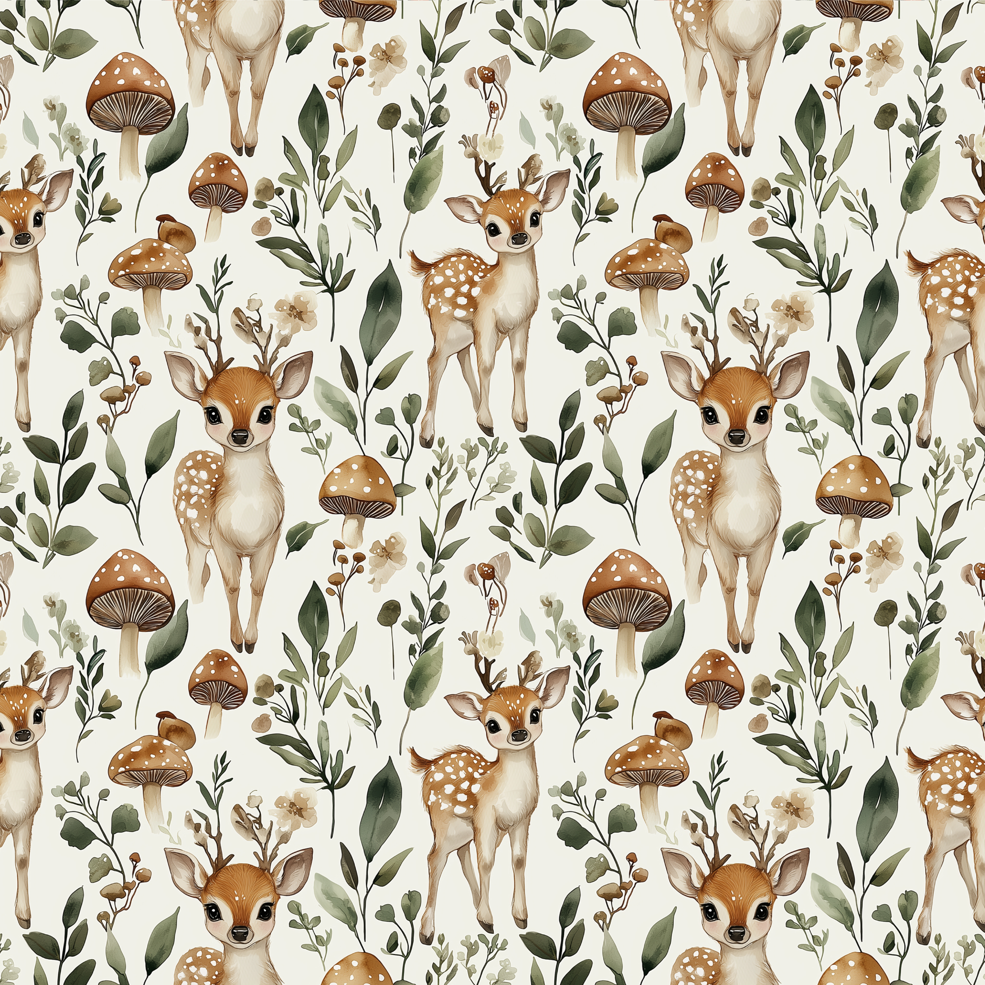 Deer Woodland - UV Printed Vinyl 12" x 12" Sheet image 1
