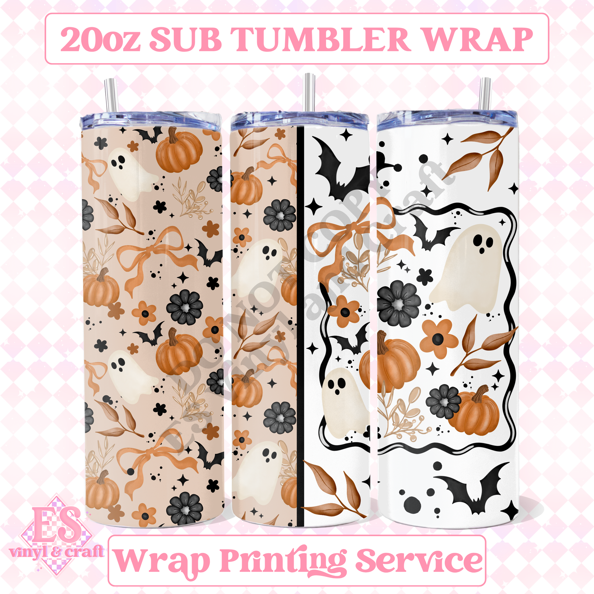 Autumn Frame - Full 20oz Tumbler Sublimation Print image 0