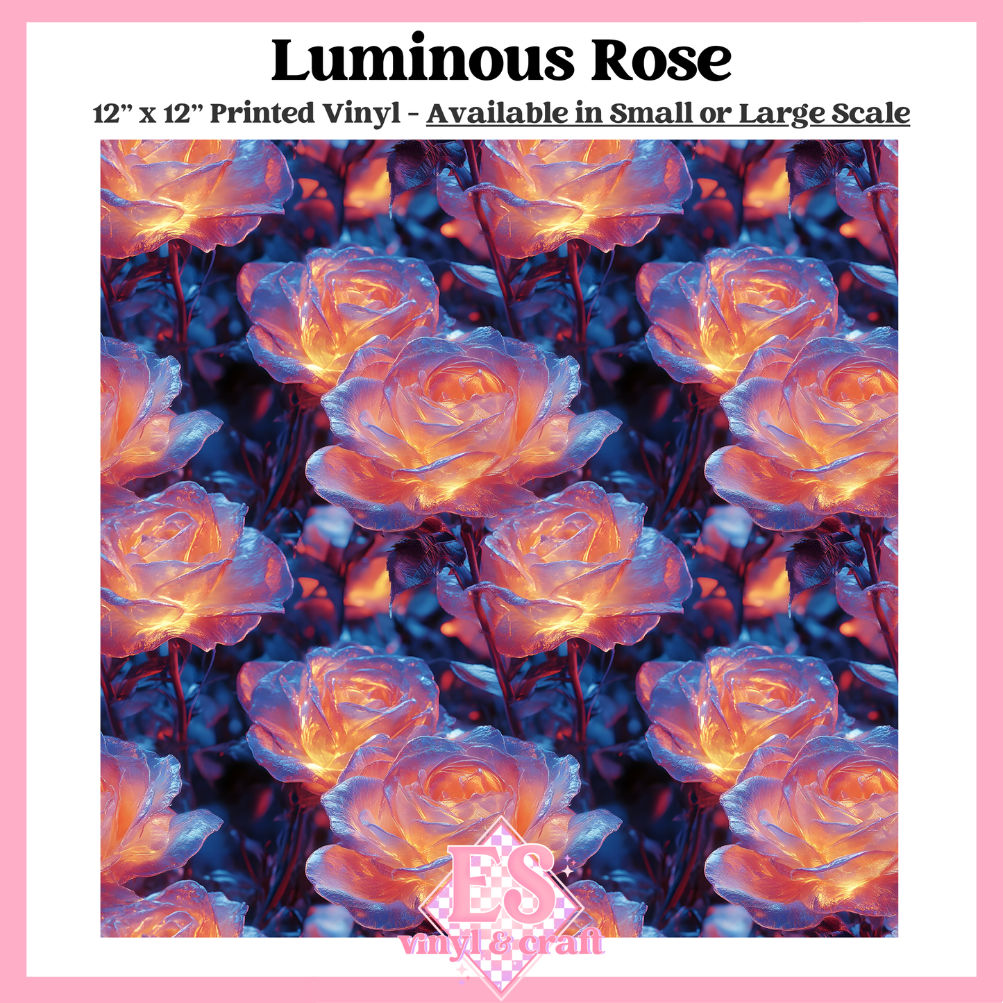 Luminous Rose - Small or Large Scale Options - 12" x 12" Sheet image 0