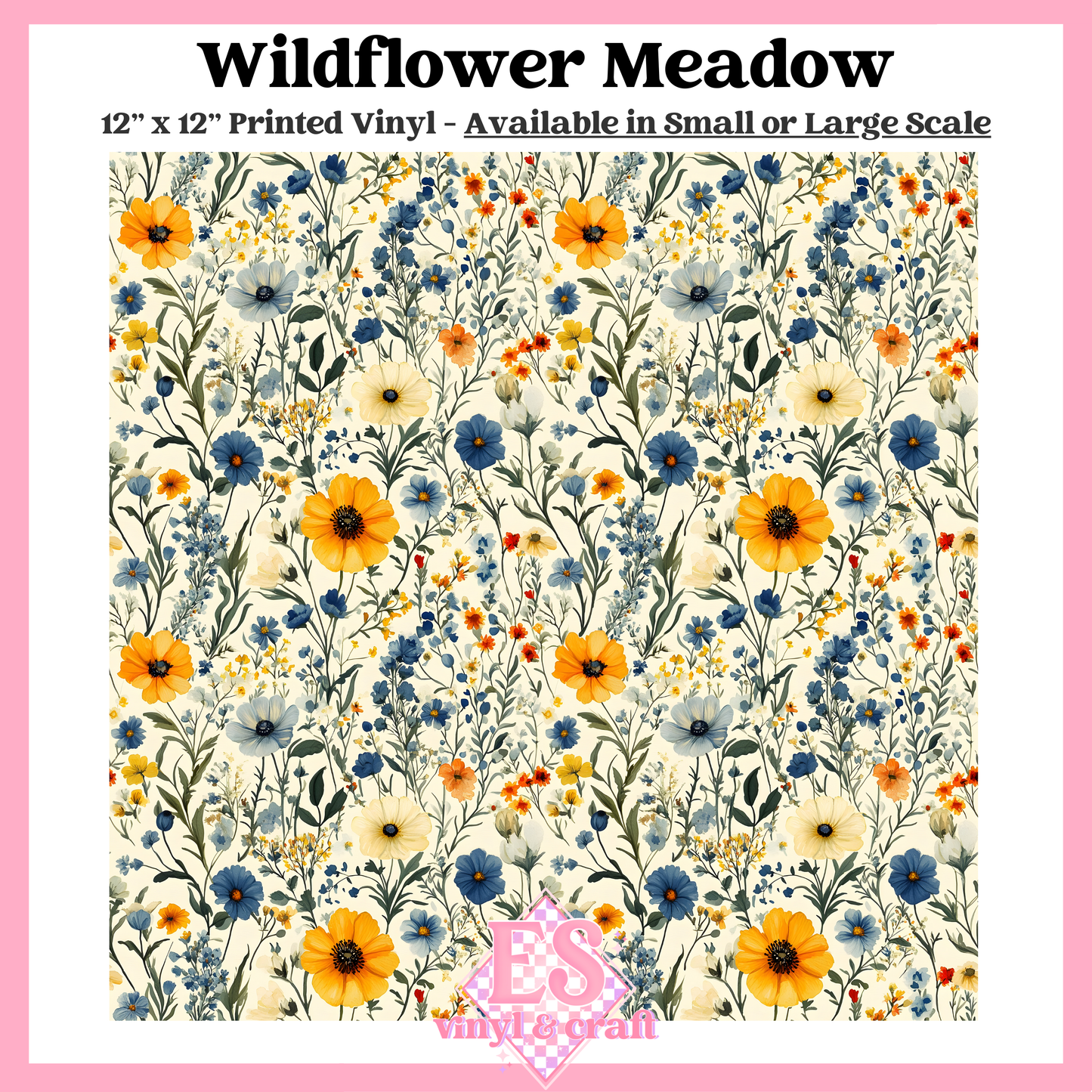 Wildflower Meadow - Small or Large Scale Options - 12" x 12" Sheet image 0