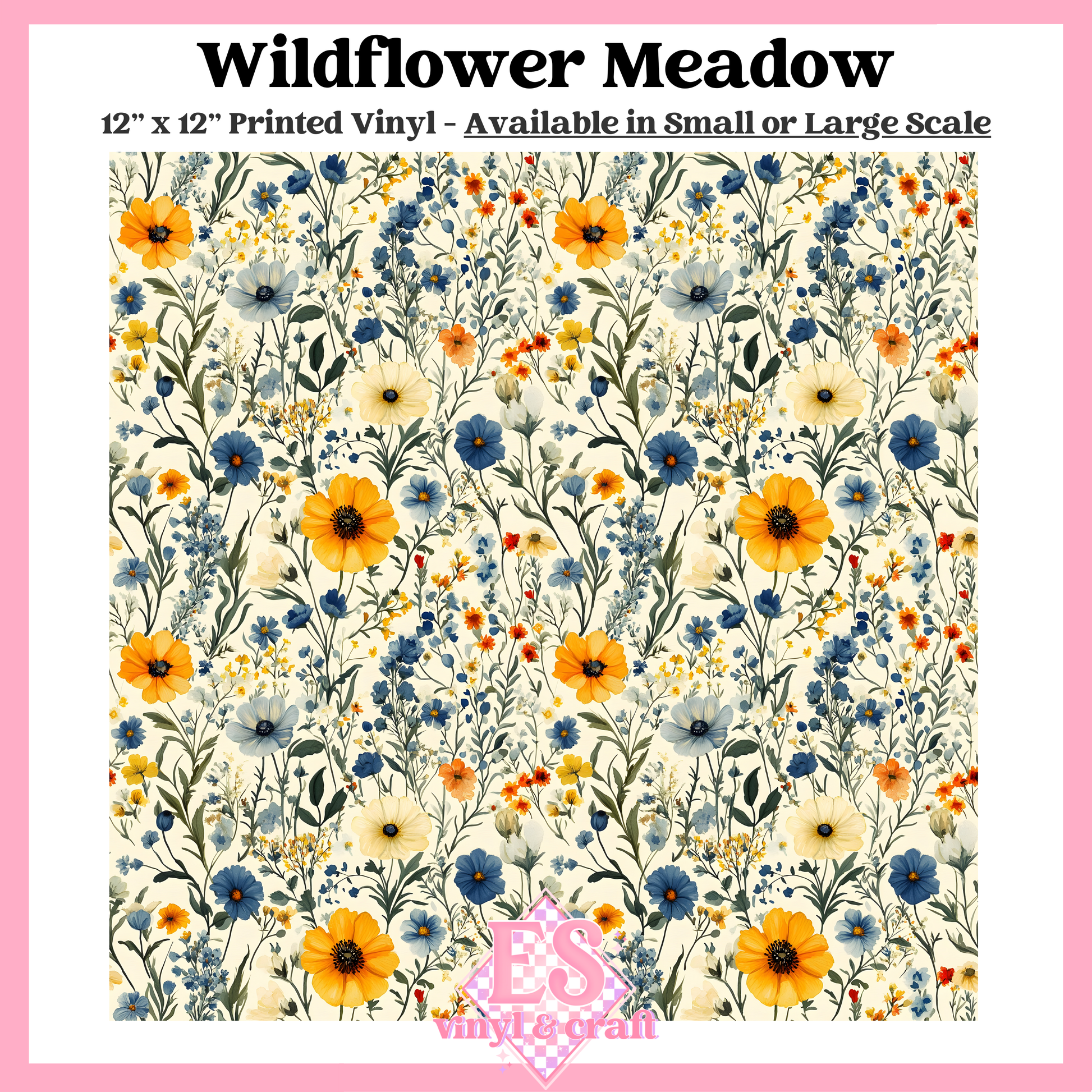 Wildflower Meadow - Small or Large Scale Options - 12" x 12" Sheet image 0