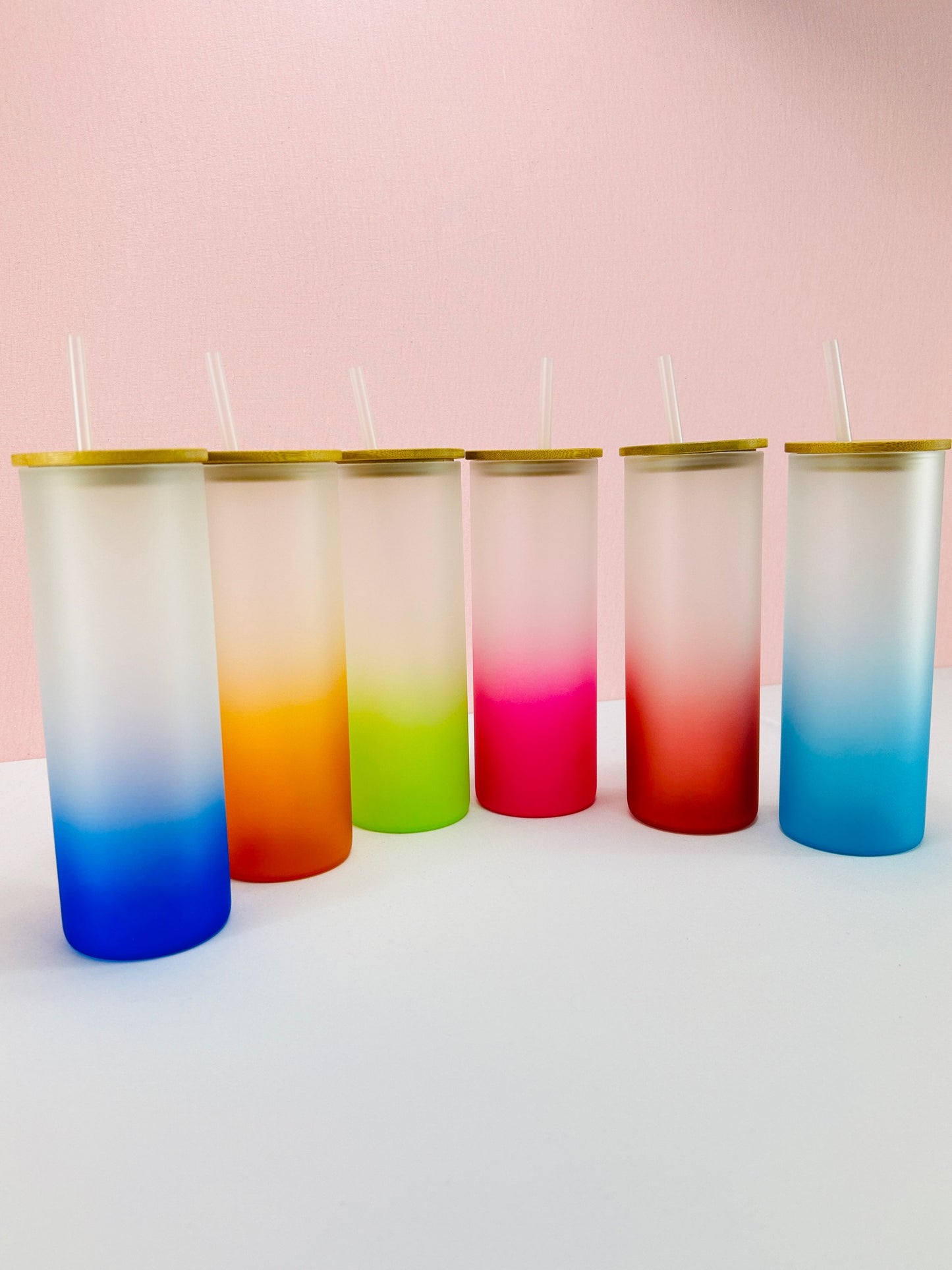 25oz Frosted Ombre Sublimation Glass image 2