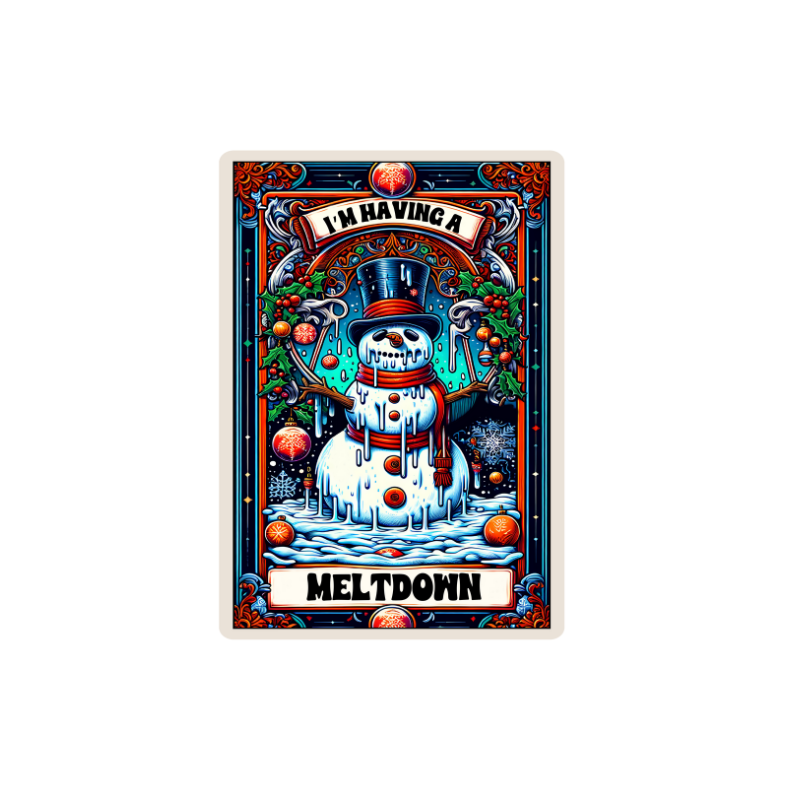 Christmas Tarot Card Decals - Glossy White Self Adhesive Vinyl image 3