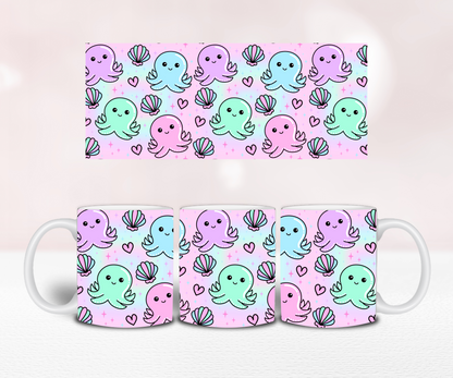 Octopus Seamless - Pre Printed Sublimation 11oz or 20oz Wrap image 1
