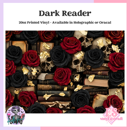 Dark Reader - 20oz Printed Tumbler Self Adhesive Vinyl image 0