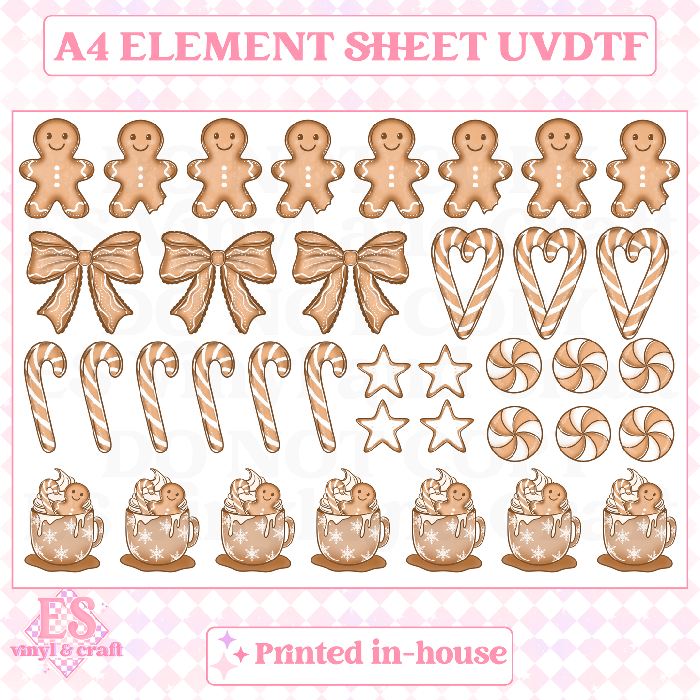 Gingerbread Latte - UVDTF (A4 Sheet) 210mm x 300mm image 0