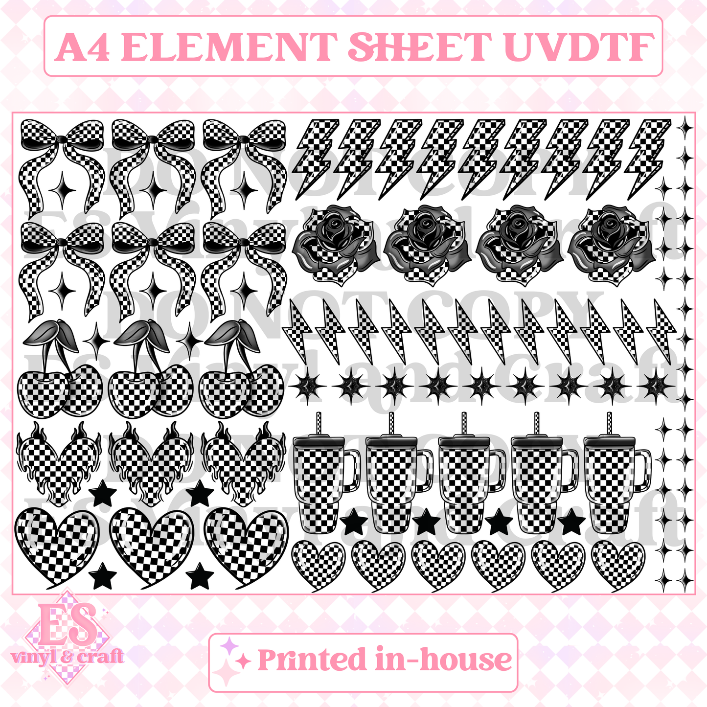 Checker Era - UVDTF (A4 Sheet) 210mm x 300mm image 0