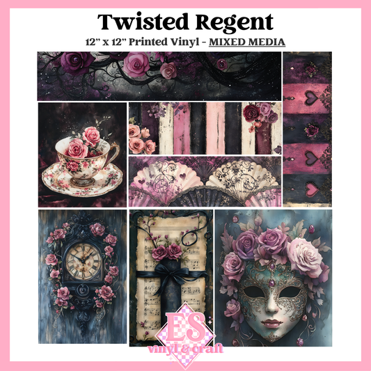 Twisted Regent - Mixed Media Vinyl - 12" x 12" Sheet image 0