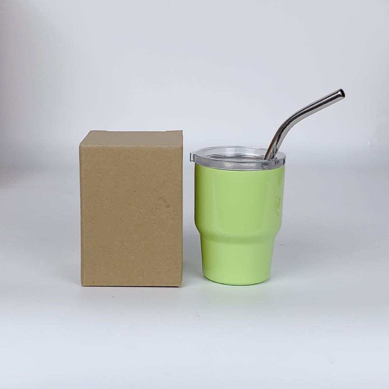 2oz Mini Double Wall Shot Tumblers with Lid and Metal Straw image 9