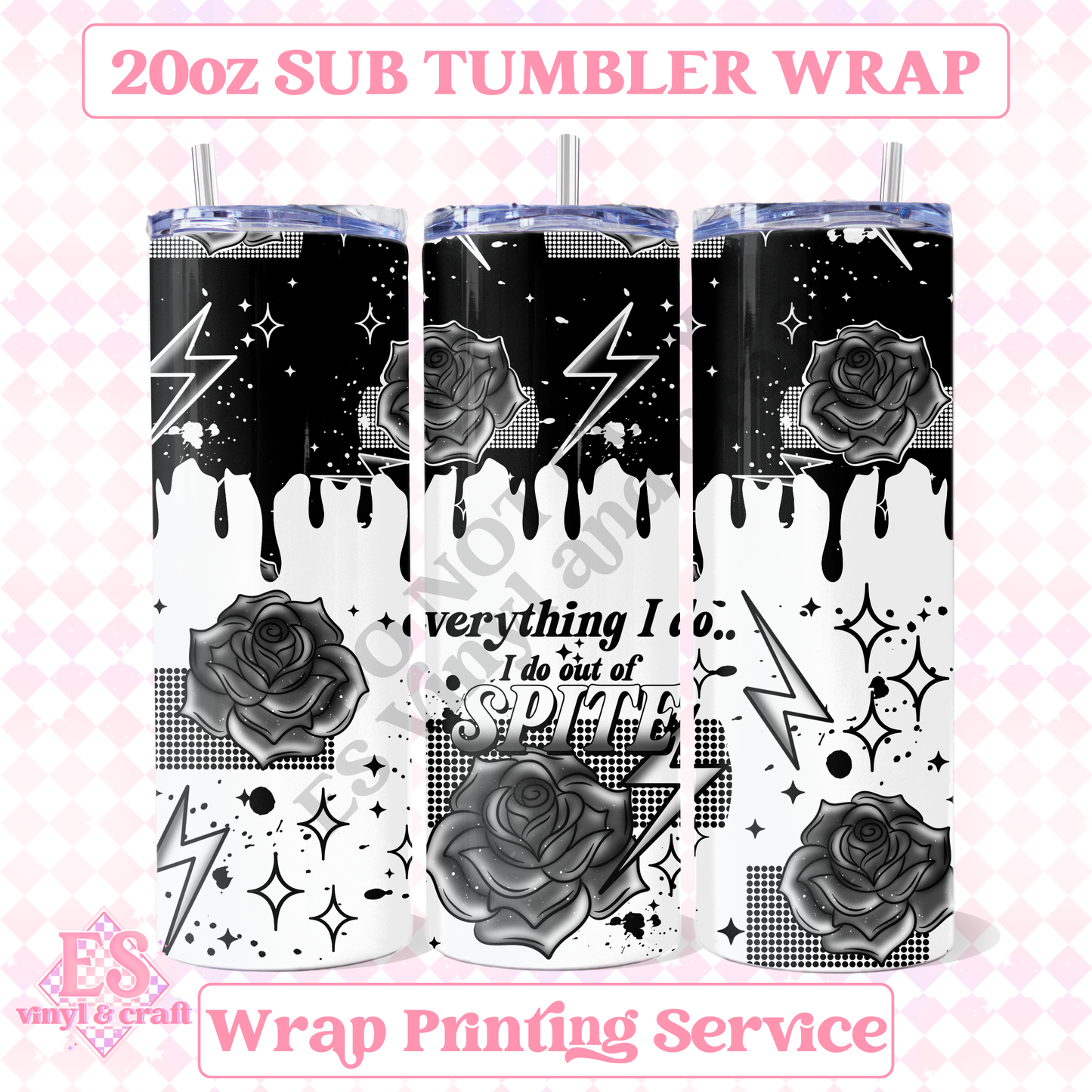 Out of Spite - Full 20oz Tumbler Sublimation Print image 0
