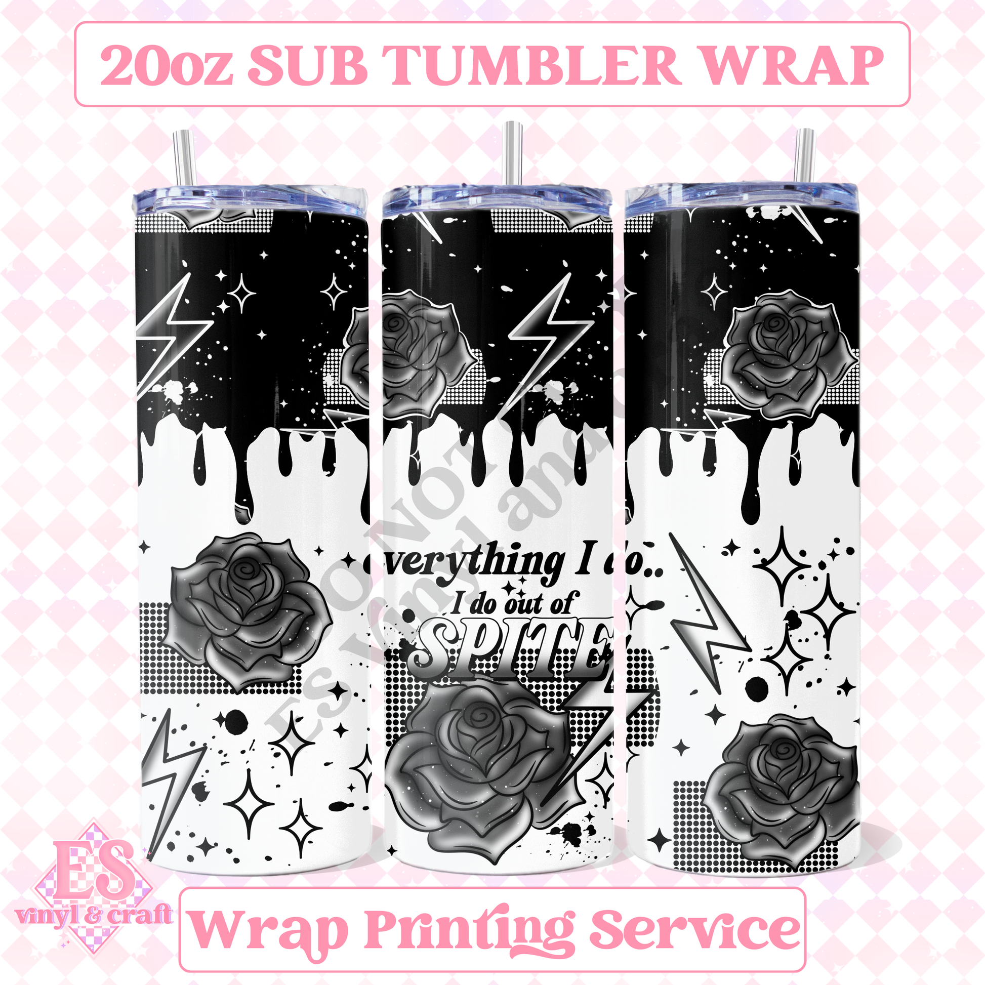 Out of Spite - Full 20oz Tumbler Sublimation Print image 0