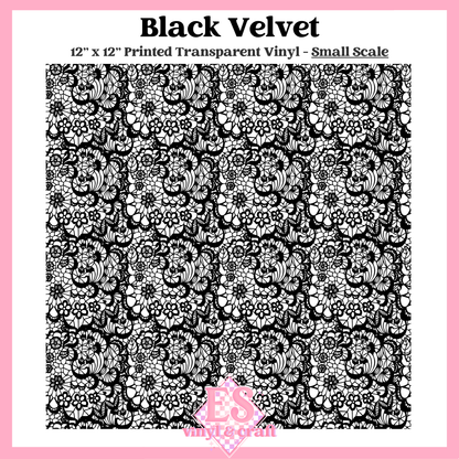 Black Velvet Transparent - Small or Large Scale Options - 12" x 12" Sheet image 1