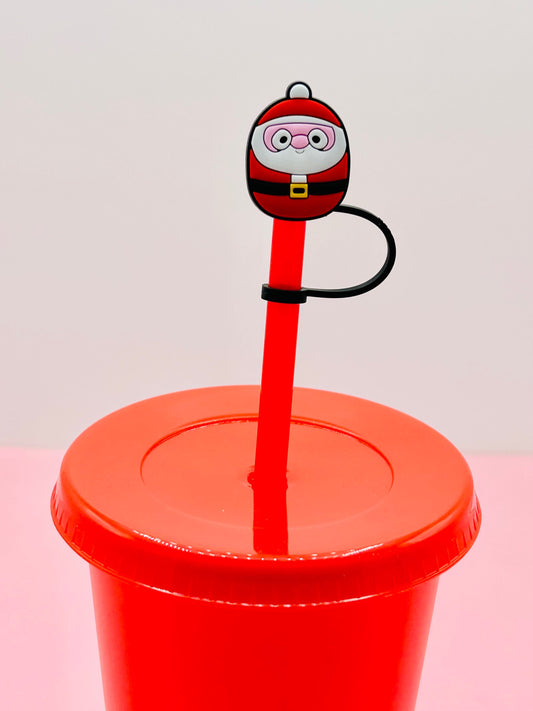 Straw Topper - Santa Squish image 0