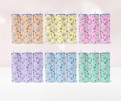 Daisy Seamless - Full 20oz Tumbler Sublimation Ready To Press Wrap image 0