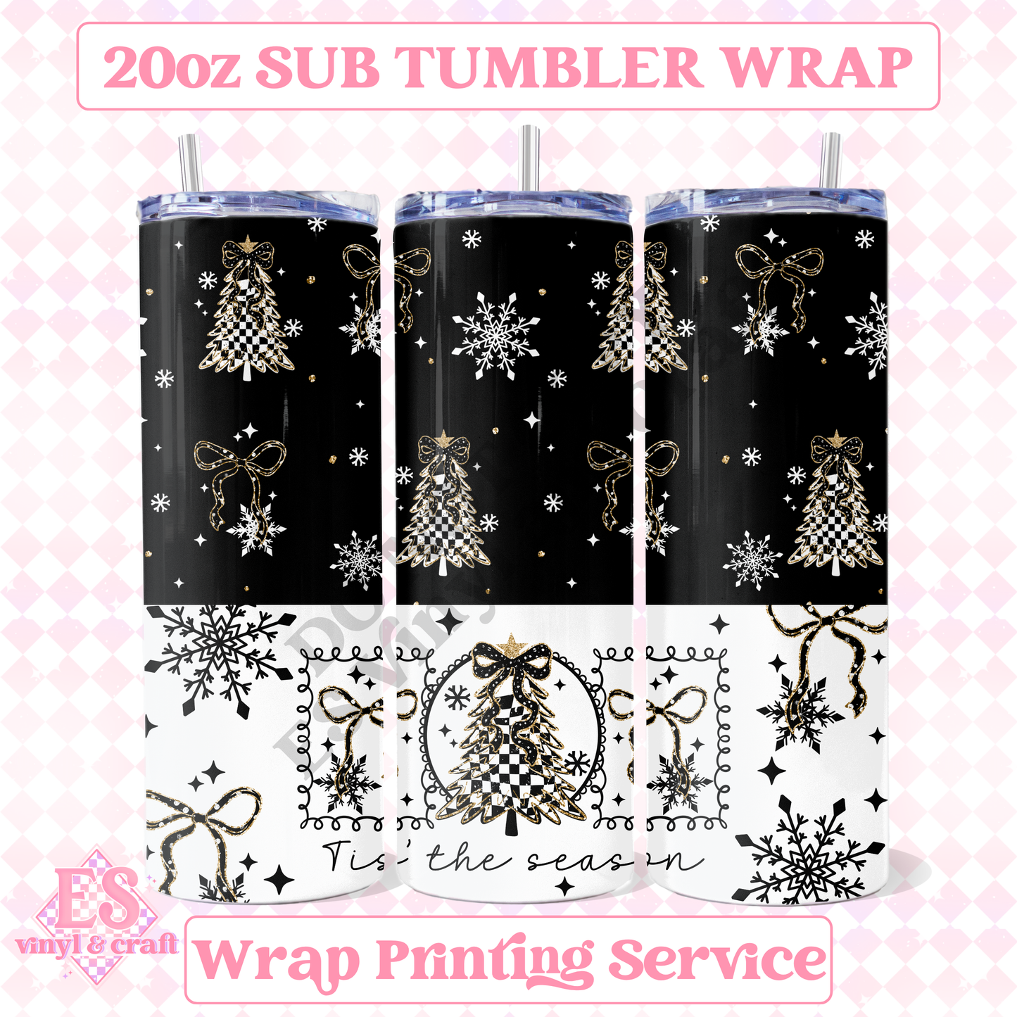 Tis The Season - Full 20oz Tumbler Sublimation Print image 0