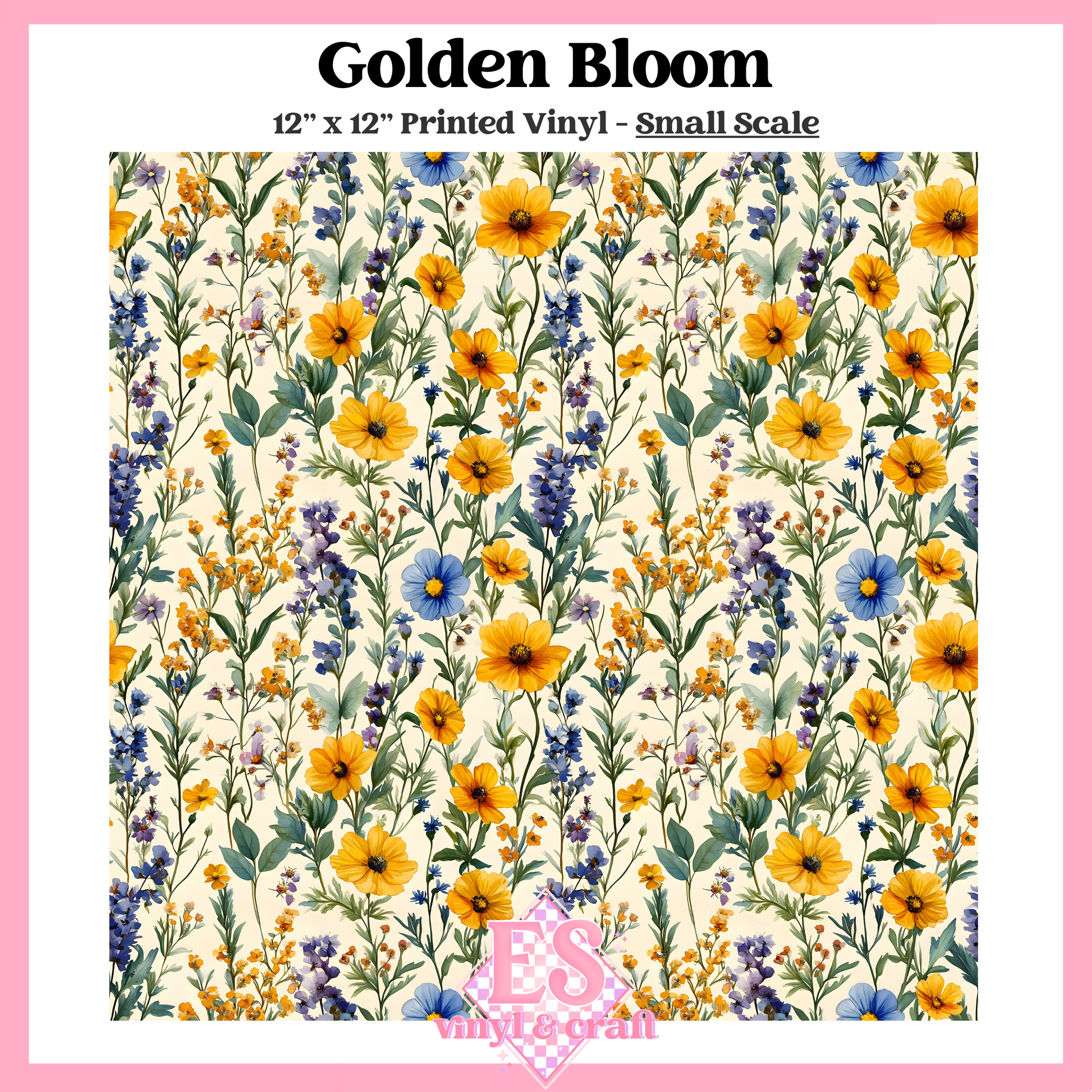 Golden Bloom - Small or Large Scale Options - 12" x 12" Sheet image 1