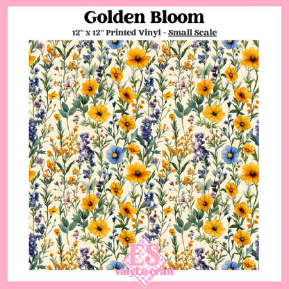 Golden Bloom - Small or Large Scale Options - 12" x 12" Sheet image 1