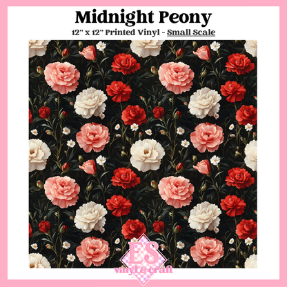 Midnight Peony - Small or Large Scale Options - 12" x 12" Sheet image 1