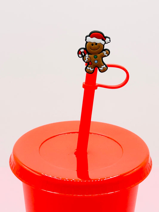Straw Topper - Gingerbread Candy Cane image 0