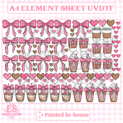 Girly Coffee - UVDTF (A4 Sheet) 210mm x 300mm image 0