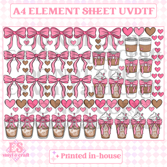 Girly Coffee - UVDTF (A4 Sheet) 210mm x 300mm image 0