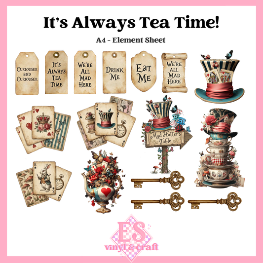 It's Always Tea Time - UVDTF (A4 Sheet) 21 image 0