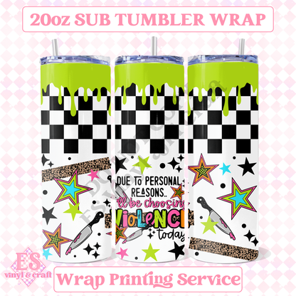 Violence - Full 20oz Tumbler Sublimation Print image 0