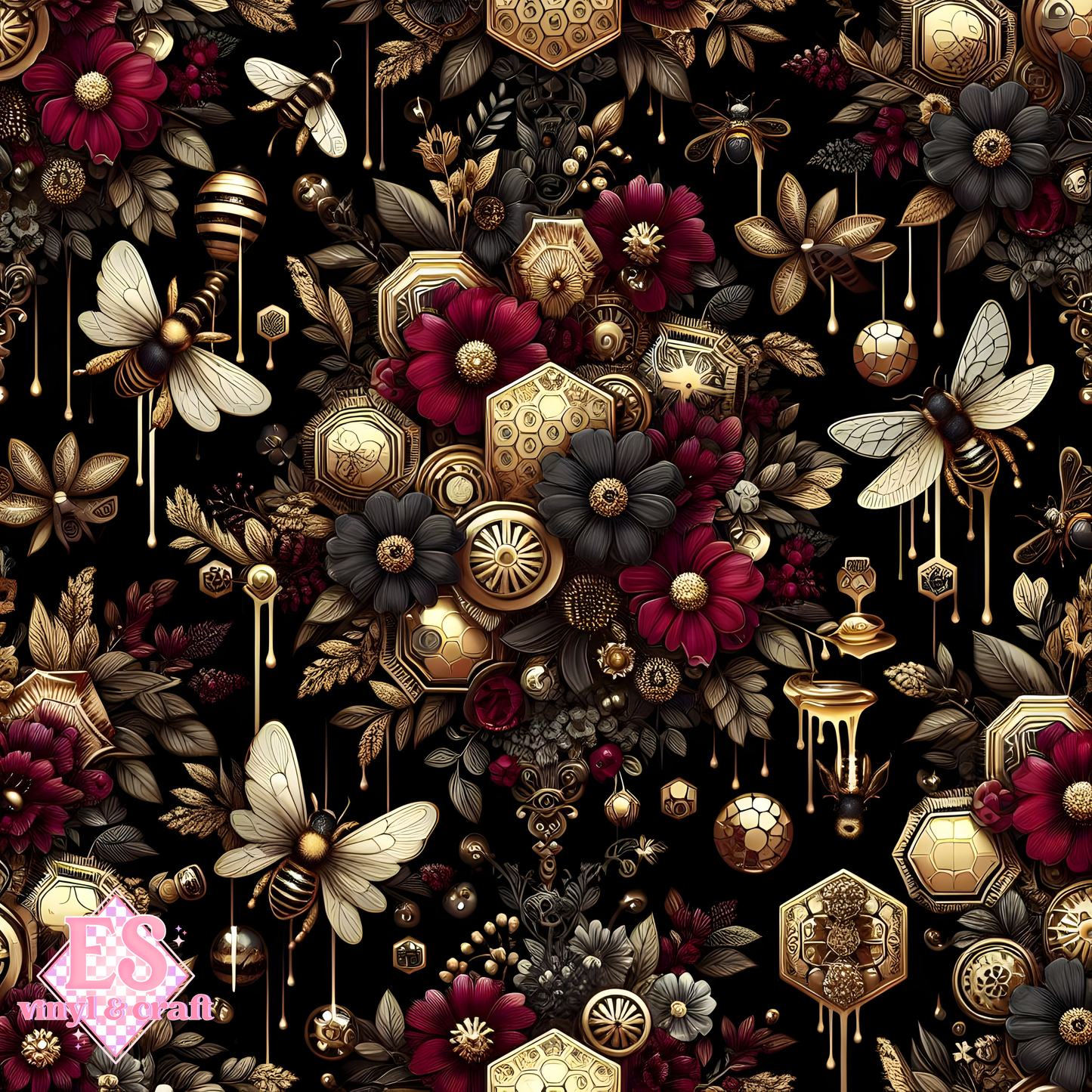 Nocturnal Honey Garden Collection - Section 1 - 12" x 12" Sheet image 9