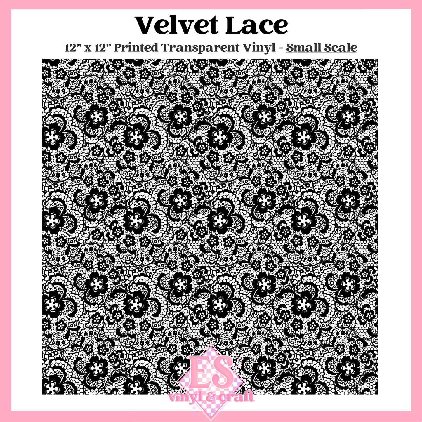 Velvet Lace Transparent - Small or Large Scale Options - 12" x 12" Sheet image 1