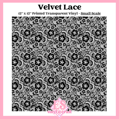 Velvet Lace Transparent - Small or Large Scale Options - 12" x 12" Sheet image 1