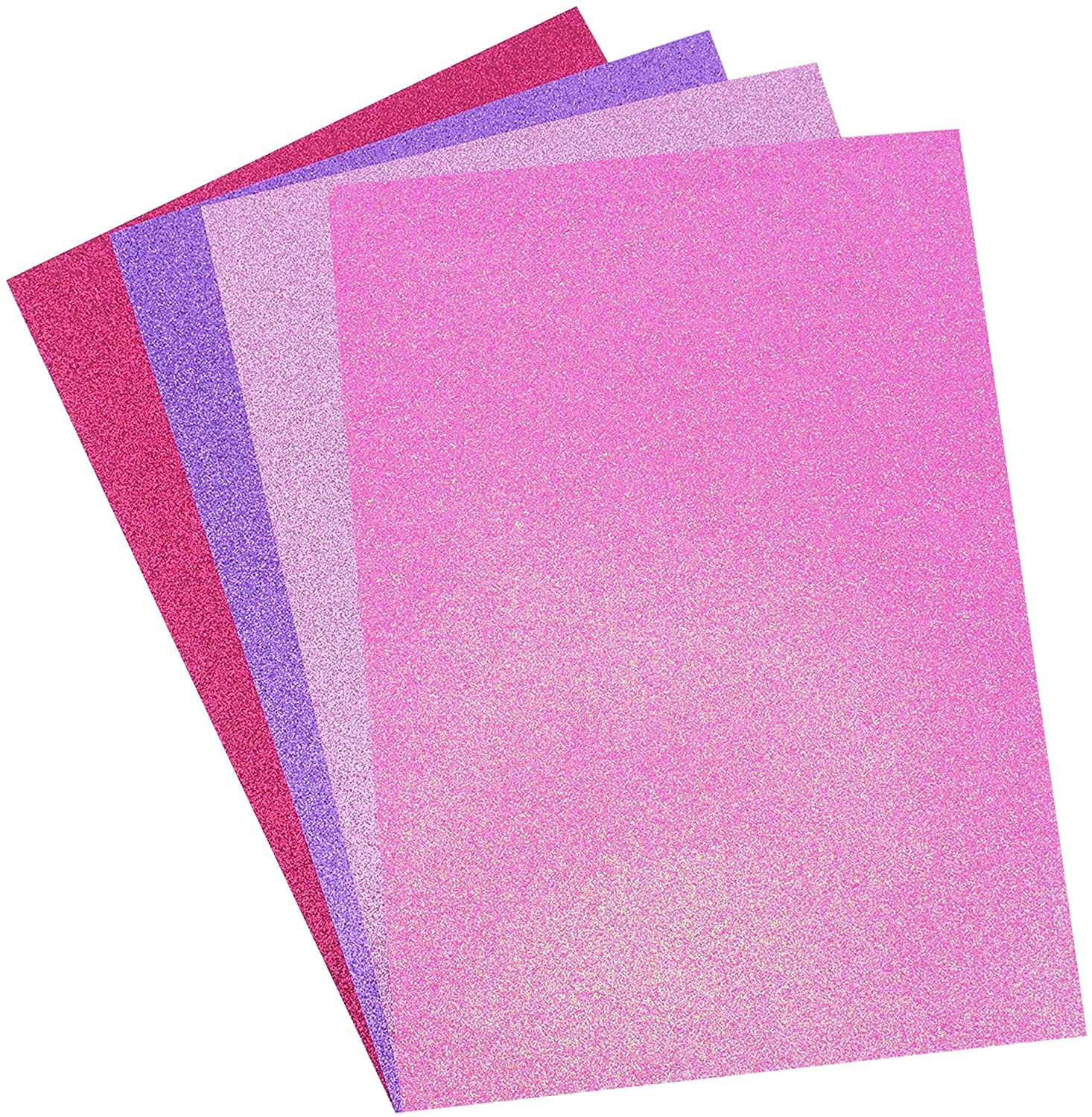 Dovecraft Glitter Card A4 Pad - Pretty Posy (Pink) 24 Sheets 300gsm image 1