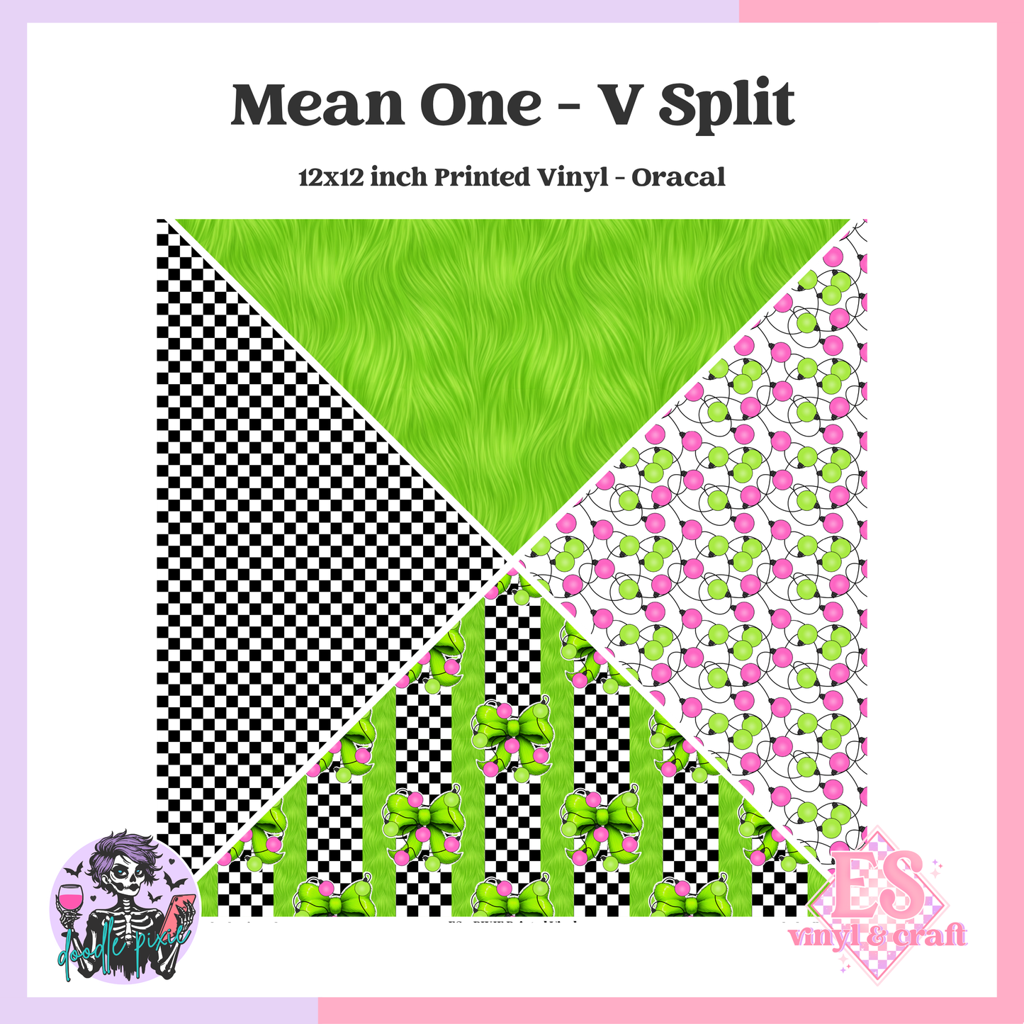 Mean One - V-Split 12" x 12" Printed Vinyl image 0