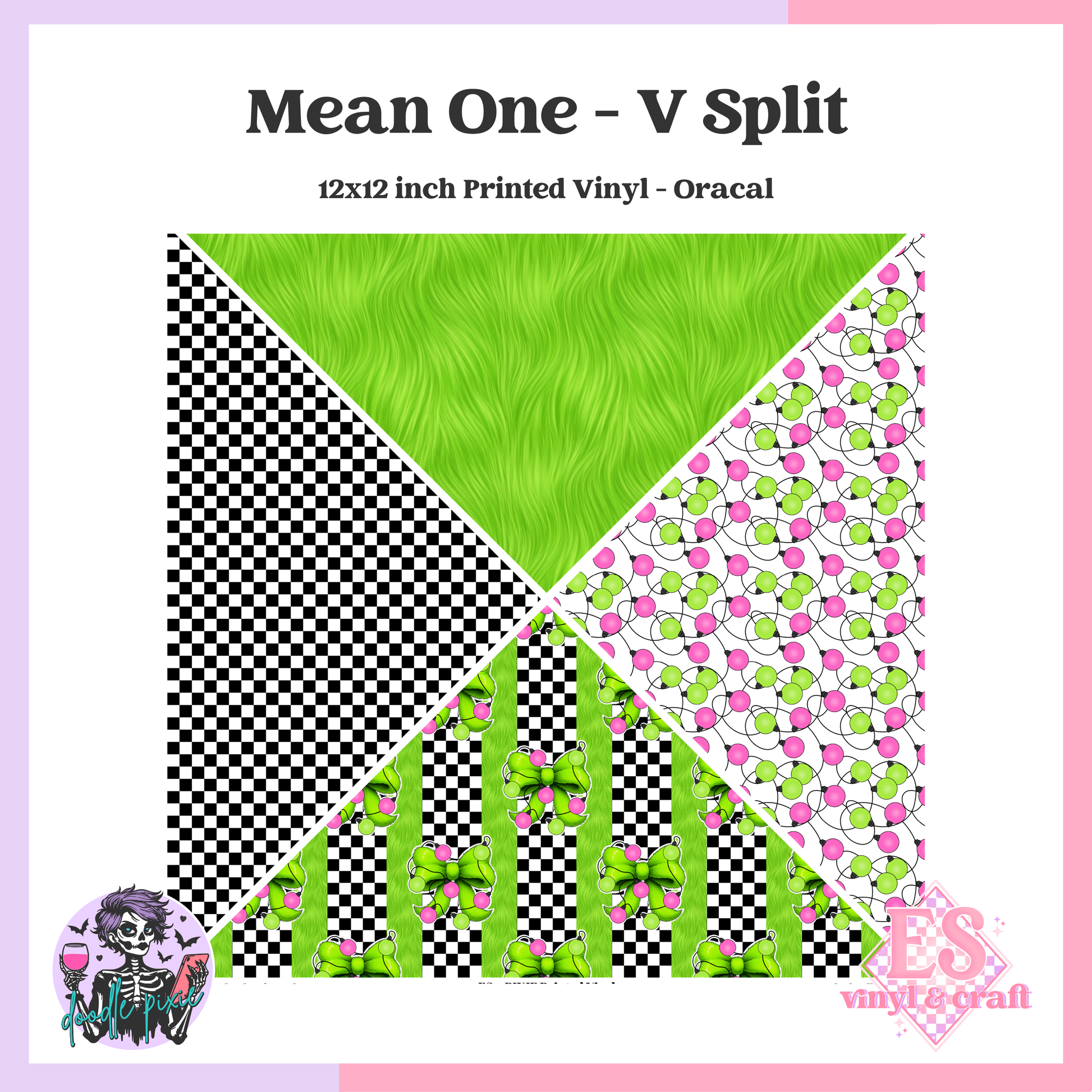 Mean One - V-Split 12" x 12" Printed Vinyl image 0
