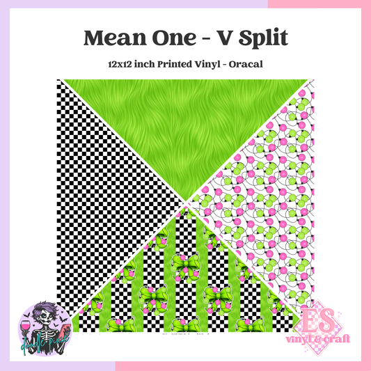 Mean One - V-Split 12" x 12" Printed Vinyl image 0