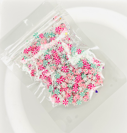 Christmas Glitter Mix - Polymer Clay Slices image 1