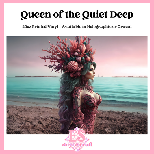 Queen of the Quiet Deep - 20oz Printed Tumbler Self Adhesive Vinyl image 0