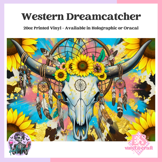 Western Dreamcatcher - 20oz Printed Tumbler Self Adhesive Vinyl image 0