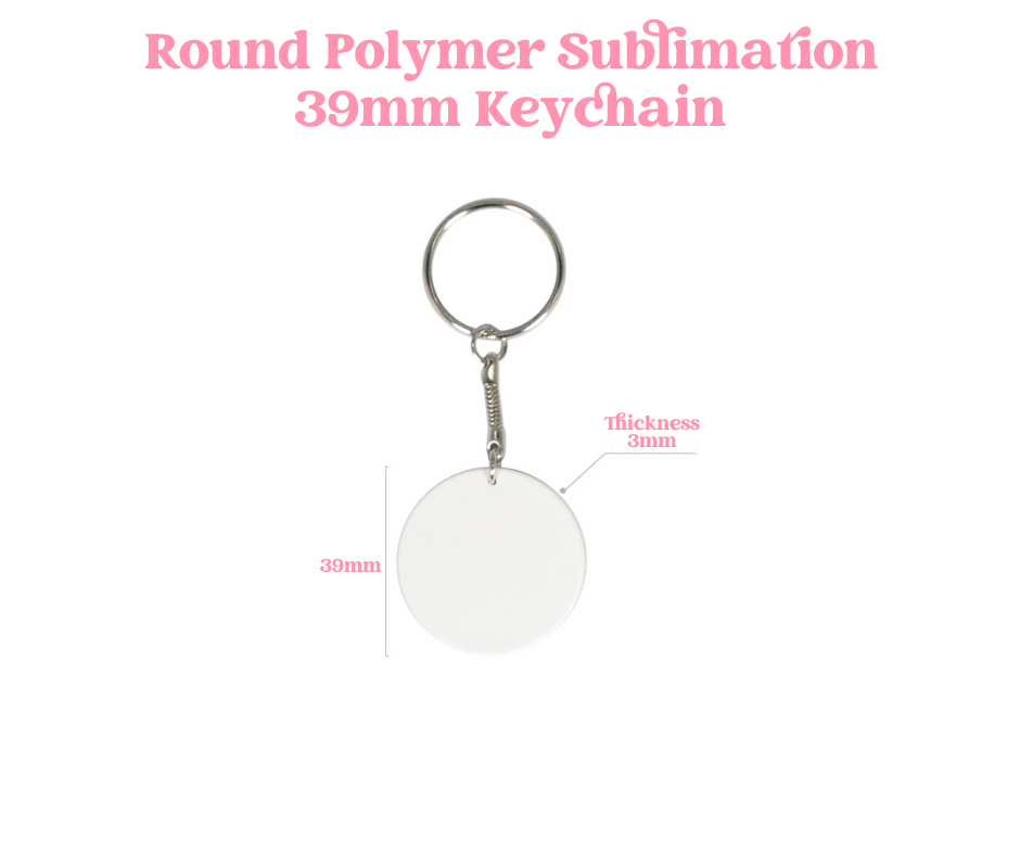Polymer 39mm Sublimation Keychain image 2