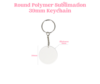 Polymer 39mm Sublimation Keychain image 2